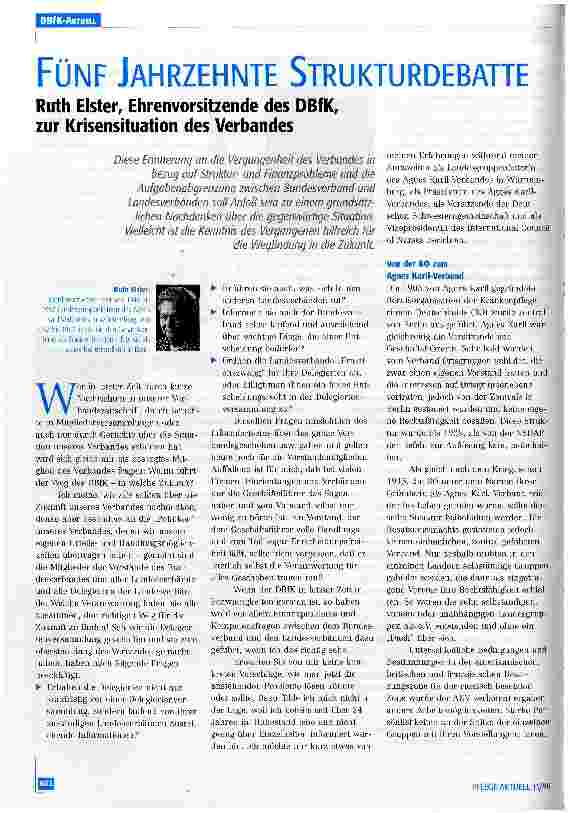 Vorschauseite 1: Fünf Jahrzehnte Strukturdebatte
