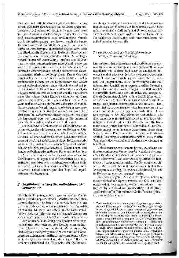 Vorschauseite 3: Qualitätssicherung in der außerklinischen Geburtshilfe Begründung und Vorschlag der Realisierung
