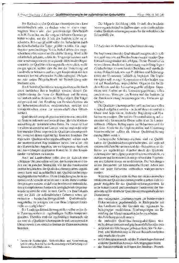 Vorschauseite 4: Qualitätssicherung in der außerklinischen Geburtshilfe Begründung und Vorschlag der Realisierung