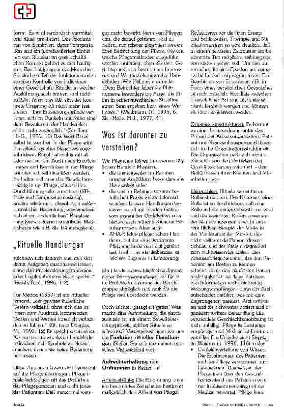 Vorschauseite 3: Ritual und Theorie - zwei unvereinbare Gegensätze