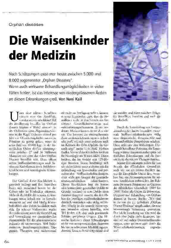 Vorschauseite 1: Die Waisenkinder der Medizin
