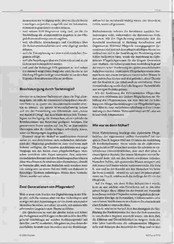 Vorschauseite 2: Digitalisierung in der Pflege