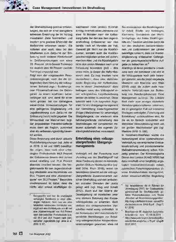 Vorschauseite 3: Case Management: Innovationen im Strafvollzug ein Update