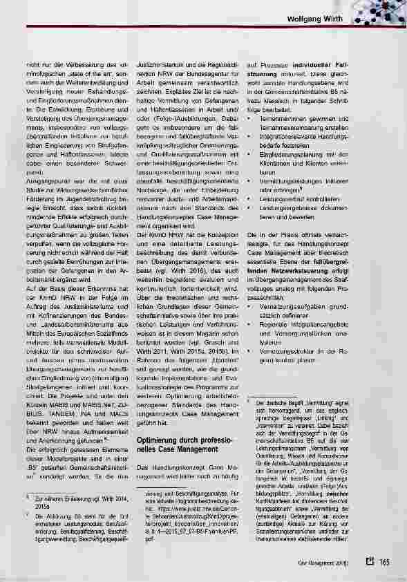 Vorschauseite 4: Case Management: Innovationen im Strafvollzug ein Update