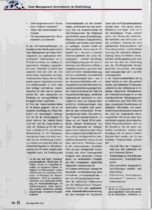 Vorschauseite 5: Case Management: Innovationen im Strafvollzug ein Update