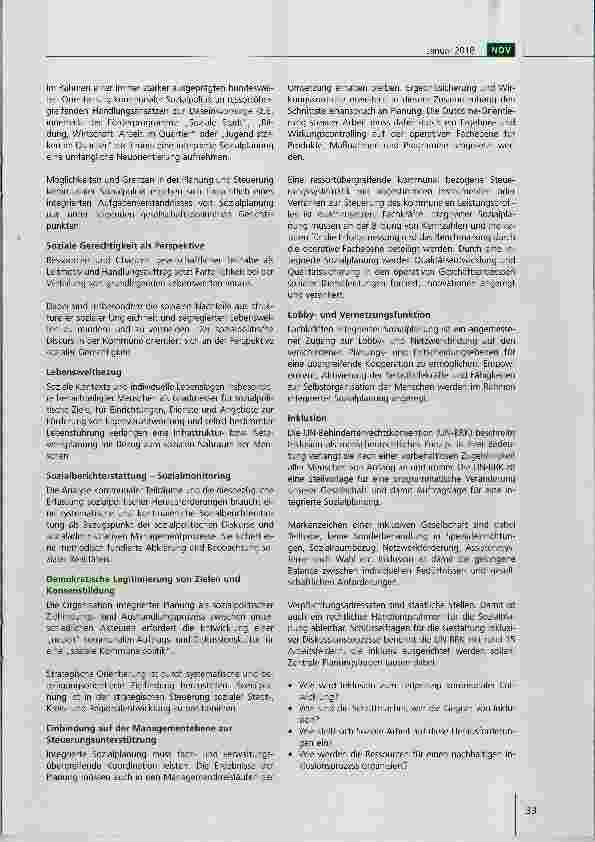 Vorschauseite 2: Anforderungen an eine integrierte (inklusive) kommunale Sozial(Raum-) Planung