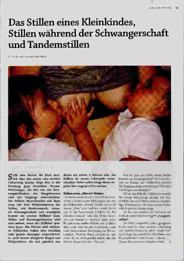 Vorschauseite 1: Das Stillen eines Kleinkindes, Stillen während der Schwangerschaft und Tandemstillen