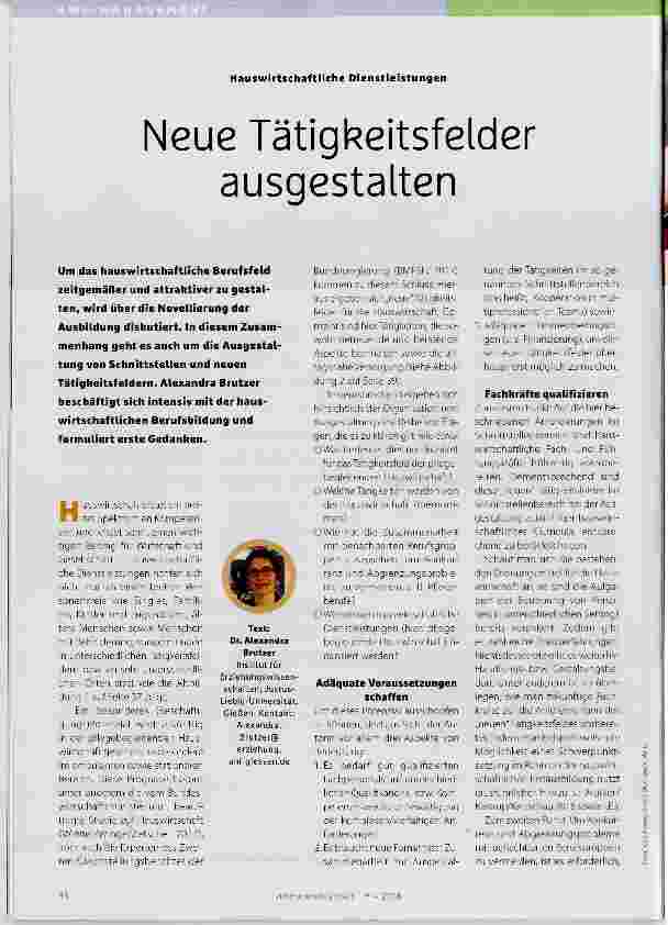 Vorschauseite 1: Neue Tätigkeitsfelder ausgestalten