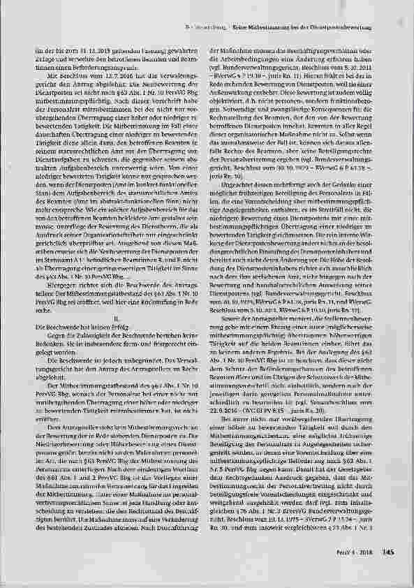 Vorschauseite 2: Keine Mitbestimmung bei der Dienstpostenbewertung