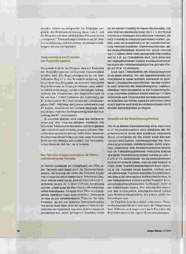 Vorschauseite 3: Neue Lebensarbeitszeit!?