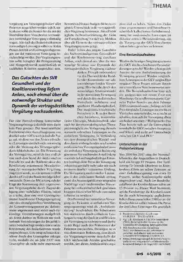 Vorschauseite 2: Entwicklung einer ärztlichen Gebührenordnung zur Ambulantisierung der Versorgung für GKV-Versicherte