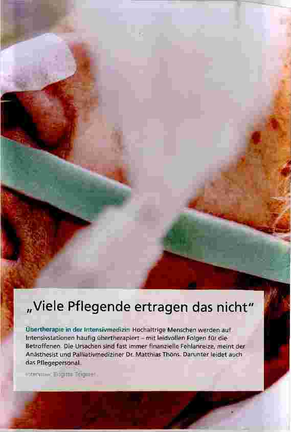 Vorschauseite 2: Viele Pflegende ertragen das nicht