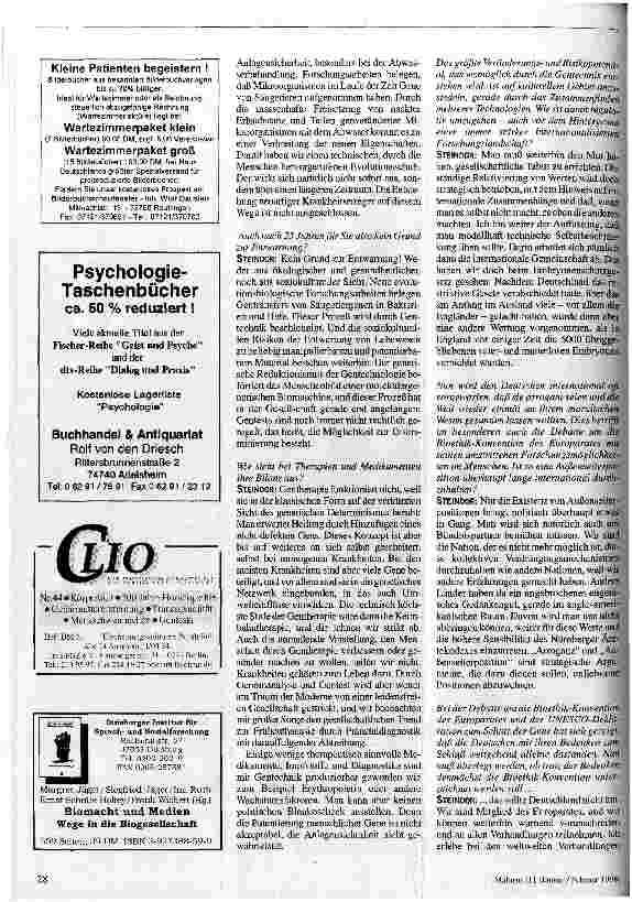 Vorschauseite 4: 25 Jahre Gentechnik Hoffnung oder Horror?