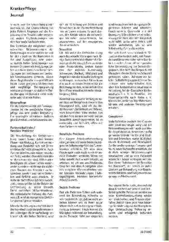 Vorschauseite 3: Besseres Verständnis für die psychische Situation von Krebskranken