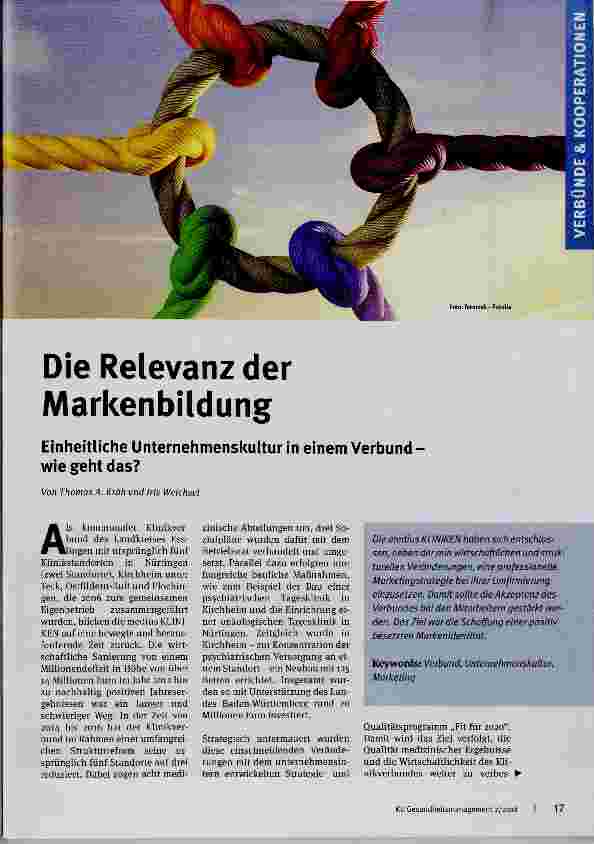 Vorschauseite 1: Die Relevanz der Markenbildung