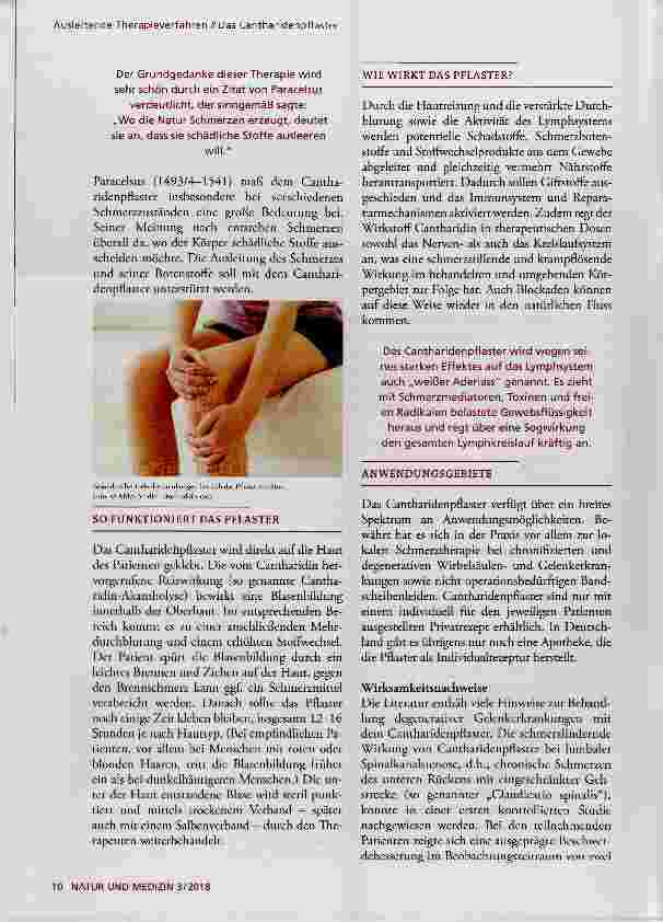 Vorschauseite 2: Ausleitende Therapieverfahren: Das Cantharidenpflaster