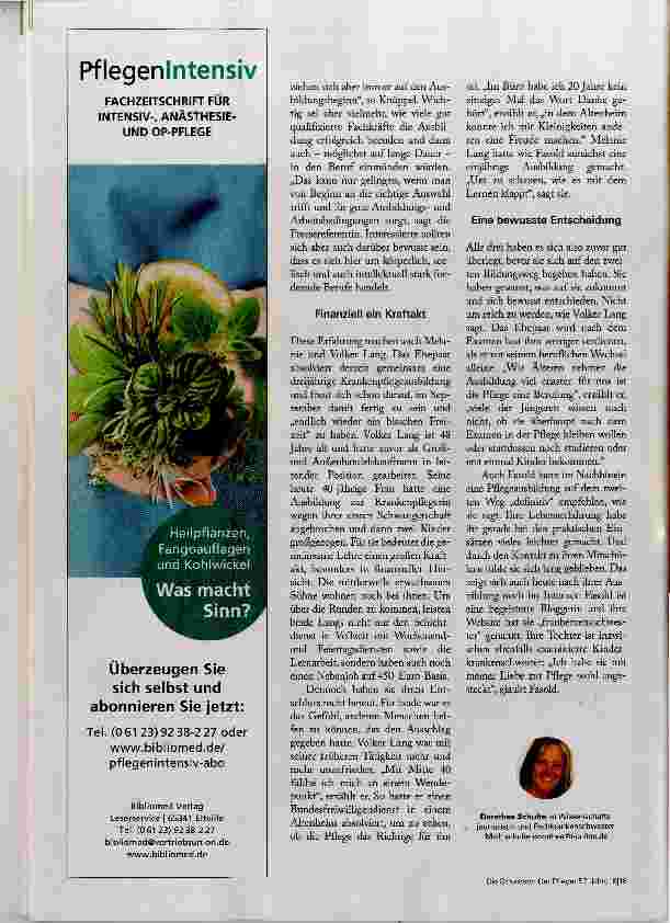 Vorschauseite 3: Auf dem zweiten Bildungsweg in die Pflege