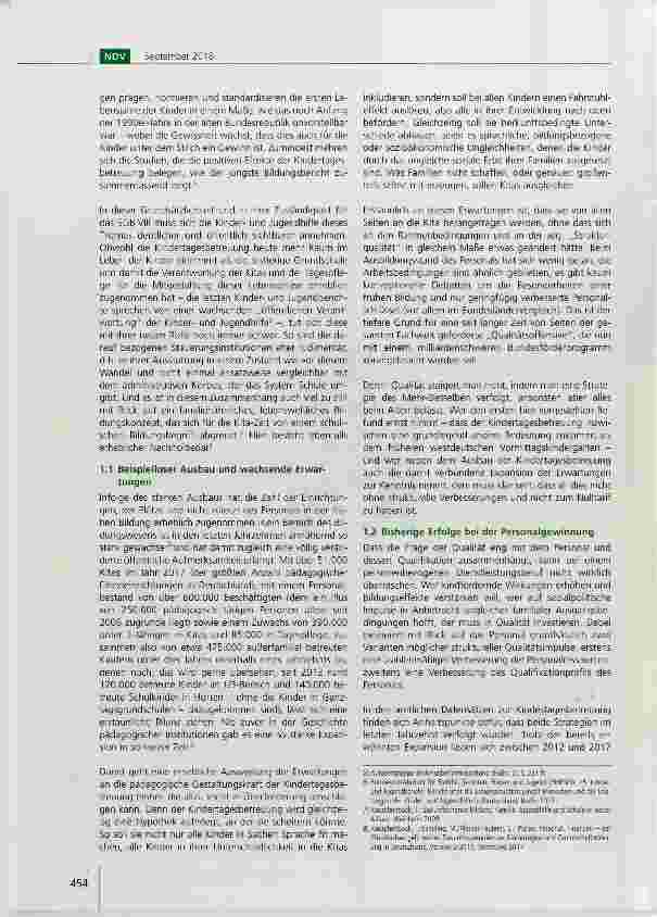 Vorschauseite 2: Nach dem Ausbau ist vor dem Ausbau Kindertagesbetreuung vor neuen Herausforderungen
