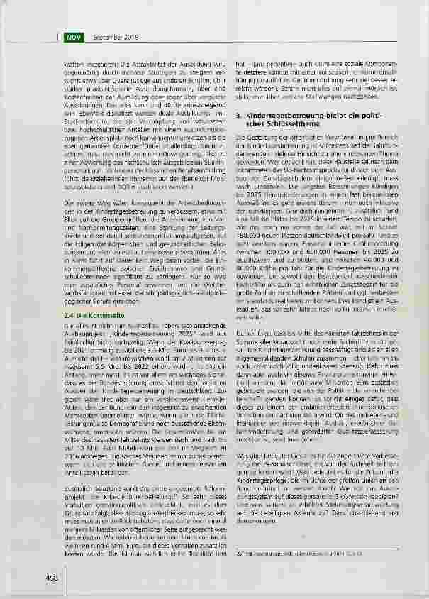 Vorschauseite 6: Nach dem Ausbau ist vor dem Ausbau Kindertagesbetreuung vor neuen Herausforderungen