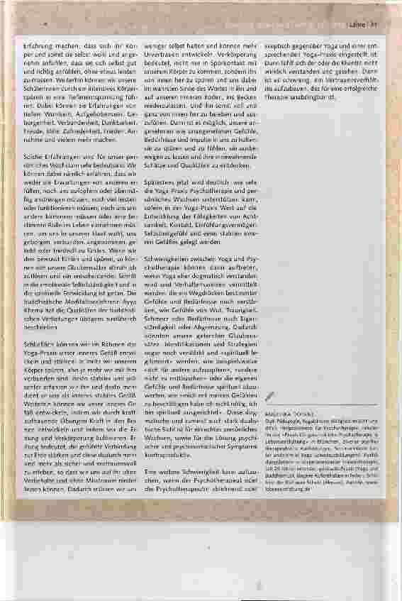 Vorschauseite 6: Yoga und Psychotherapie Möglichkeiten und Schwierigkeiten