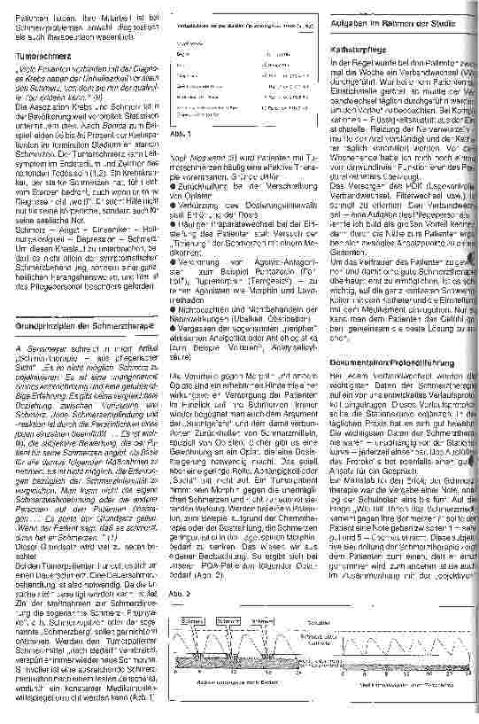Vorschauseite 2: Erfahrungen mit krebskranken Schmerzpatienten Erfahrungsbericht einer Anästhesieschwester aus der Schmerzambulanz
