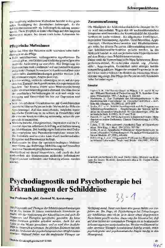 Vorschauseite 4: Schilddrüsenerkrankungen im höheren Lebensalter