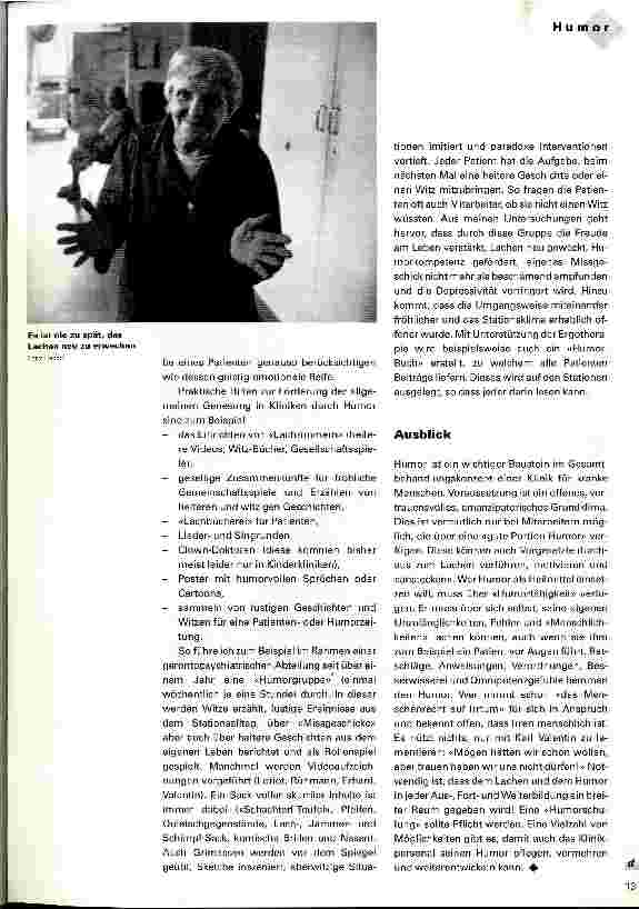 Vorschauseite 3: Von der anonymen grauen Institution zum bundtn Gesundheitszentrum