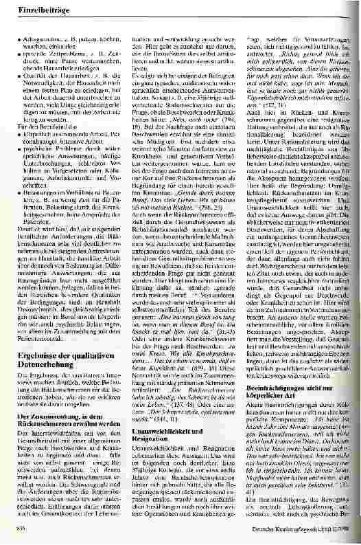 Vorschauseite 3: Rückenund Kreuzschmerzen bei Krankenschwestern / Wo können präventive Maßnahmen gegen arbeitsbedingte Erkrankungen ansetzen