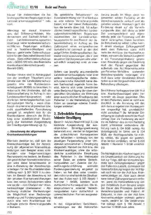 Vorschauseite 4: Datenschutz - Weitergabe von Patientendaten an externe Verrechnungsstellen