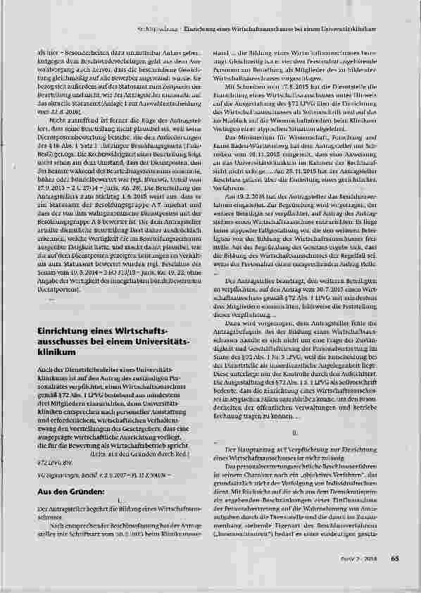 Vorschauseite 2: Feststellung der Unwirksamkeit der Wahl eines weiteren Ergänzungsmitglieds