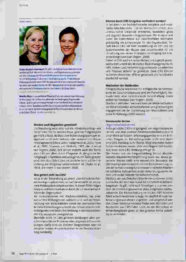 Vorschauseite 2: CIRS: Risiken frühzeitig erkennen und aus kritischen Ereignissen lernen