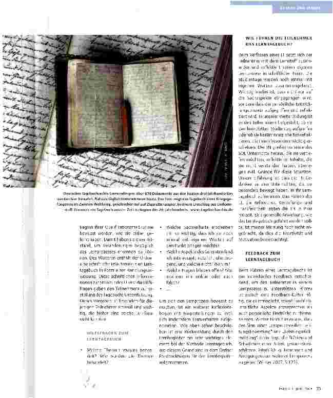Vorschauseite 2: LERNTAGEBUCH