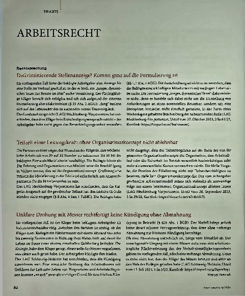 Vorschauseite 1: Arbeitsrecht