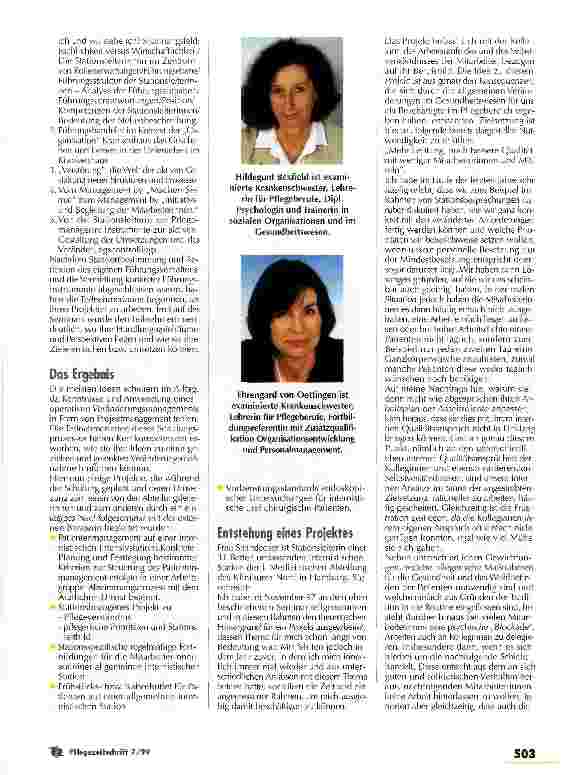 Vorschauseite 3: Themenwechsel in Führungsseminaren der Pflege tut not