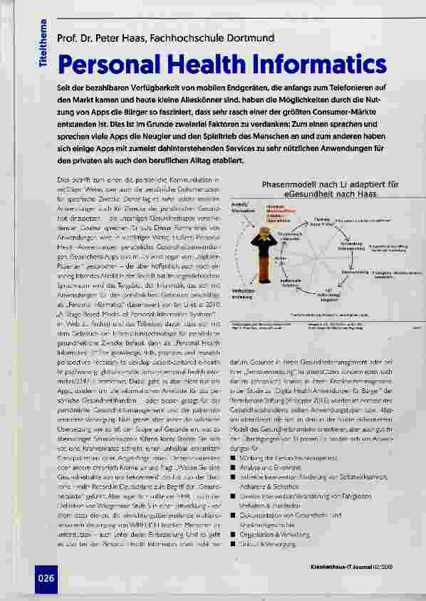 Vorschauseite 1: Personal Health Informatics