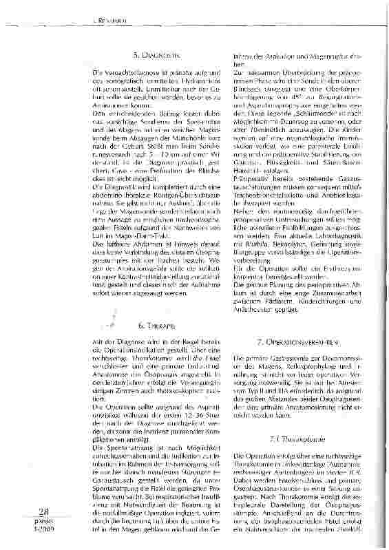 Vorschauseite 2: CHIRURGIE BEI NEUGEBORENEN ANÄSTHESIOLOGISCHE ASPEKTE: ÖSOPHAGUSATRESIE