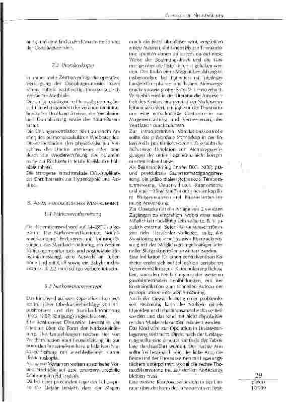 Vorschauseite 3: CHIRURGIE BEI NEUGEBORENEN ANÄSTHESIOLOGISCHE ASPEKTE: ÖSOPHAGUSATRESIE