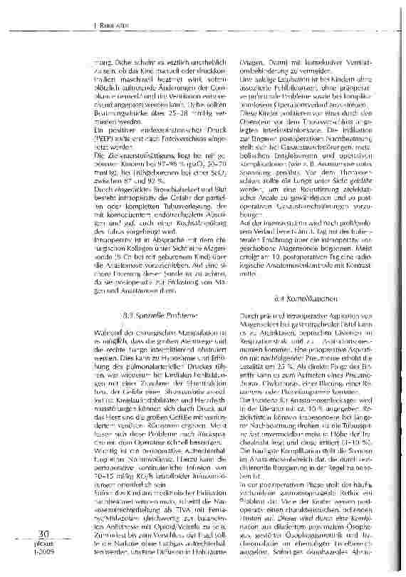 Vorschauseite 4: CHIRURGIE BEI NEUGEBORENEN ANÄSTHESIOLOGISCHE ASPEKTE: ÖSOPHAGUSATRESIE