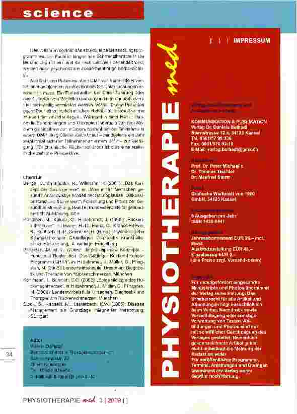 Vorschauseite 6: Konzept für ein Disease Management Programm bei chronischem Rückenleiden