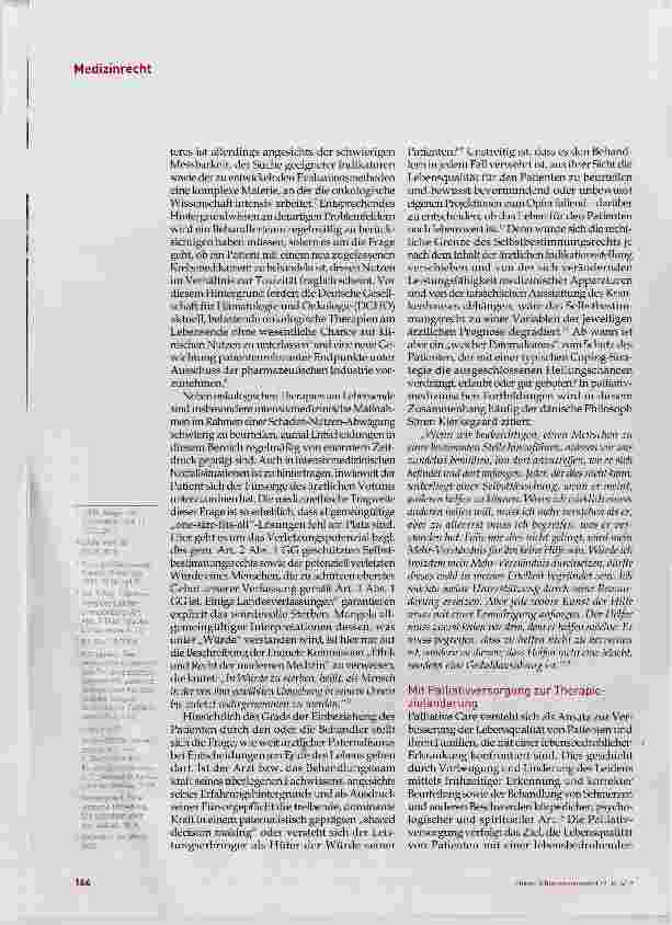 Vorschauseite 3: Übertherapie am Lebensende Wann ist „genug“ genug? Teil 2