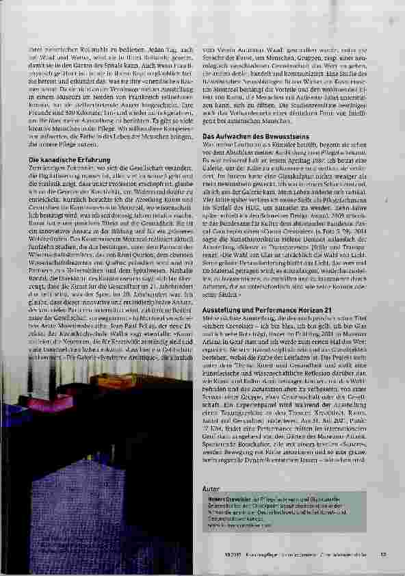 Vorschauseite 4: Kunst und Gesundheit - eine lebendige Beziehung