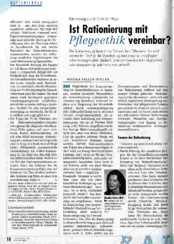 Vorschauseite 1: Ist Rationierung mit Pflegeethik vereinbar?