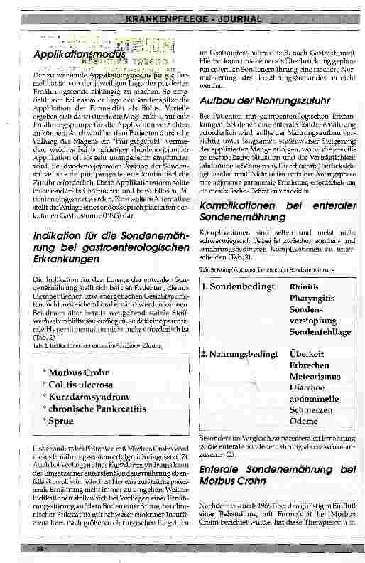 Vorschauseite 2: Sondenernährung bei gastroenterologischen Erkrankungen