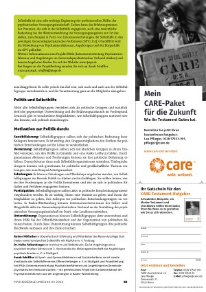 Vorschauseite 2: Organisierte Selbsthilfe von Psychiatrieerfahrenen und Angehörigen stärken