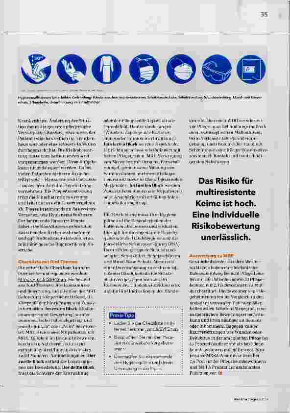 Vorschauseite 2: Risikoeinschätzung bei multiresistenten Erregern