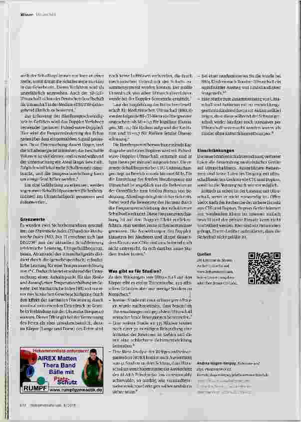 Vorschauseite 3: Ultraschallfrequenzen, Schallwellen, Strahlenschutz und Kommerz