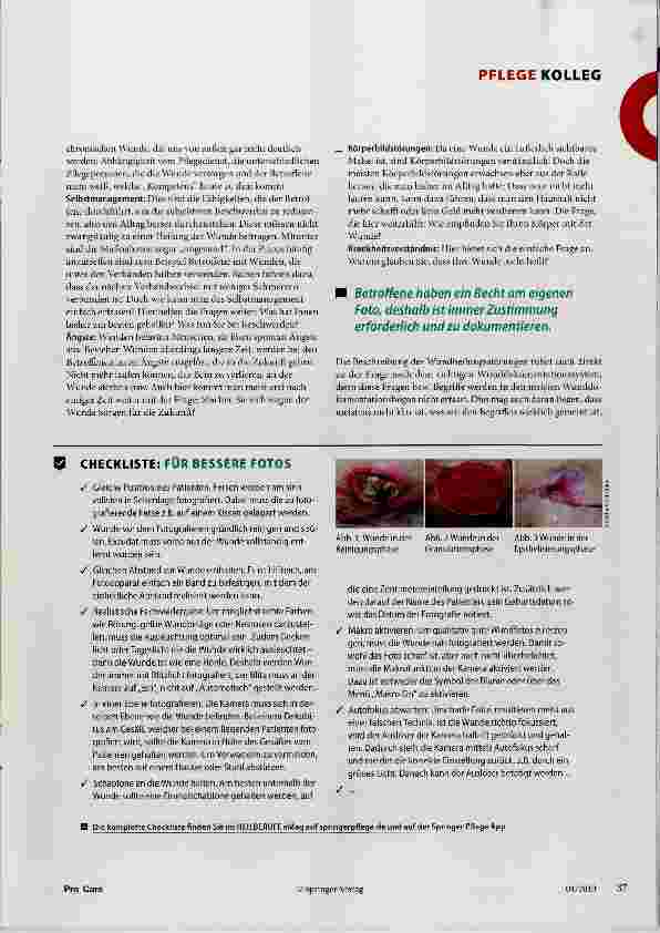 Vorschauseite 2: Bei Wunddokumentation nicht verunsichern lassen