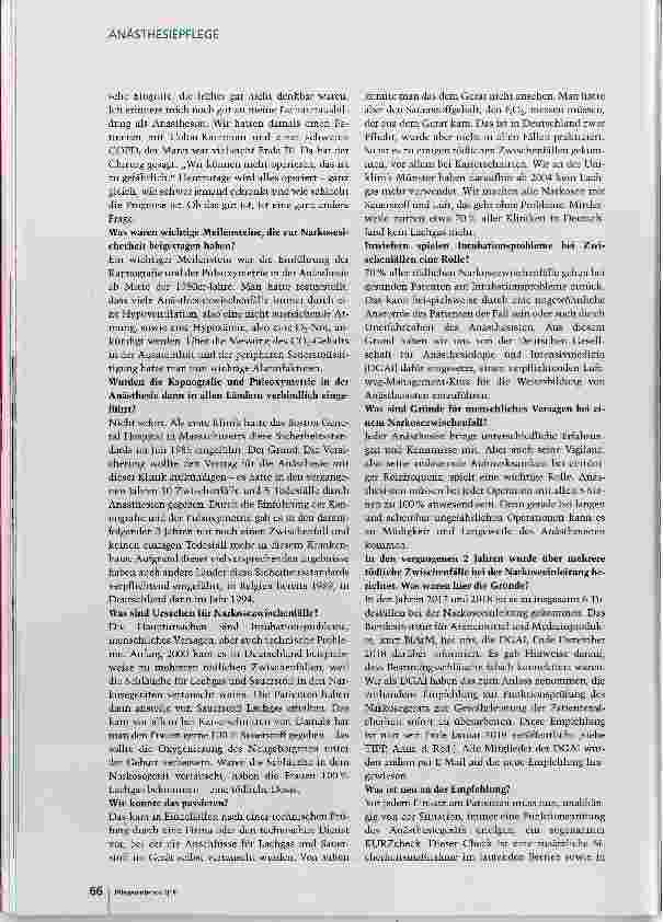 Vorschauseite 3: Kein Patient sollte an einer Anästhesie sterben