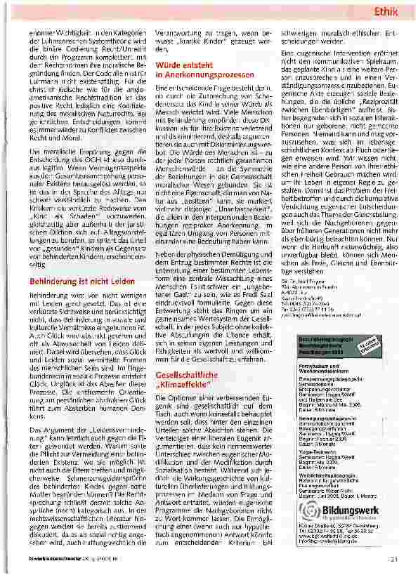 Vorschauseite 4: Wrongful birth Wenn das Kind zum Schadenfall wird