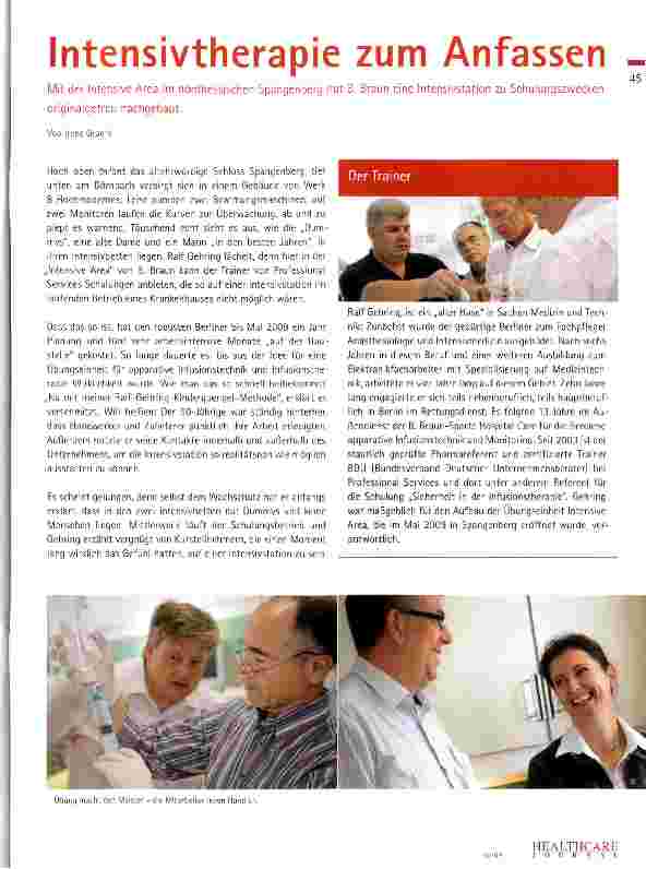 Vorschauseite 1: Intensivtherapie zum Anfassen
